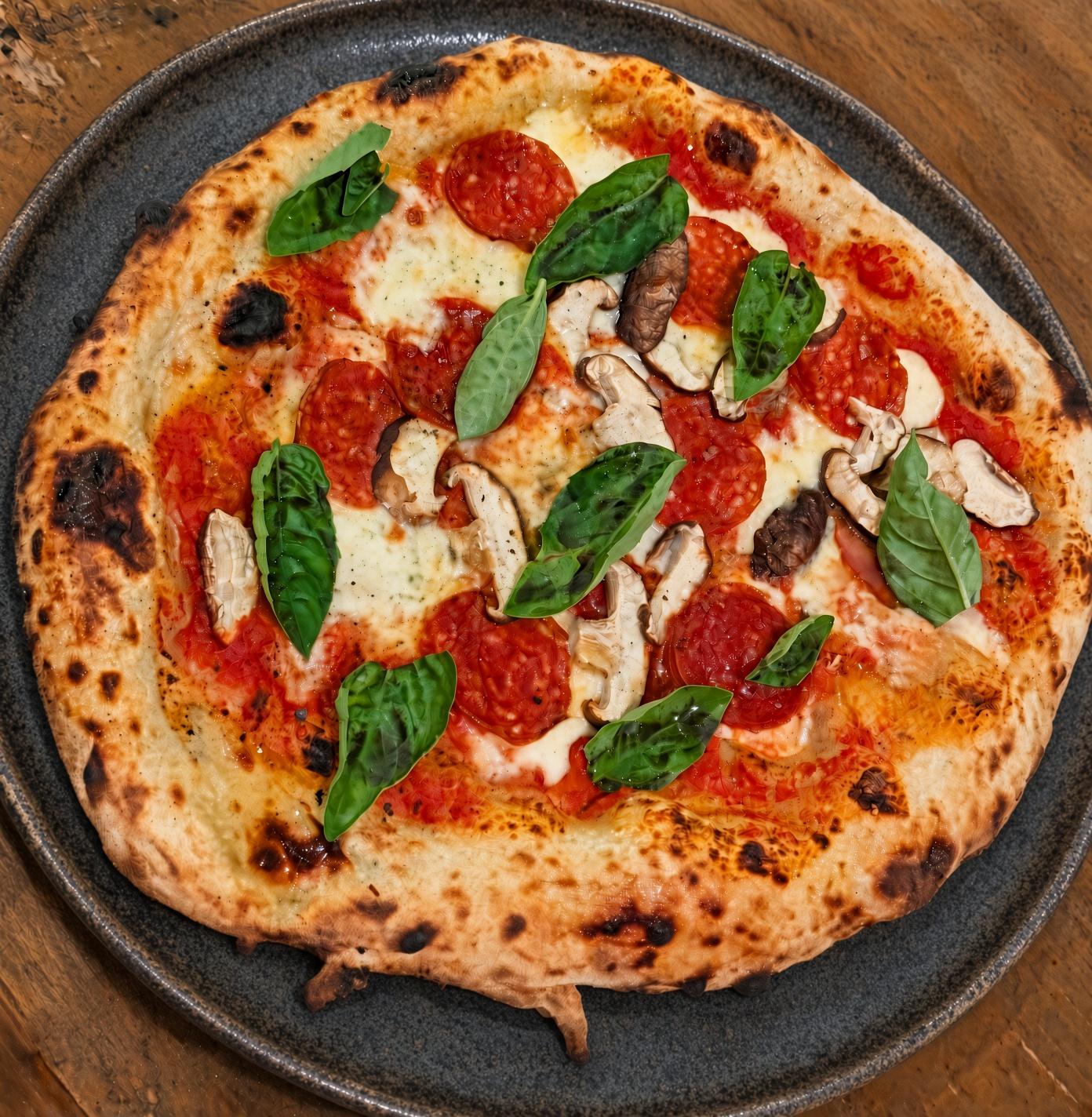Wood-fired pizza